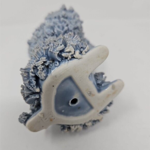 Vintage 1950s Spaghetti French Poodle Figurine Standing Beret Blue Grey Marked W - Picture 8 of 8